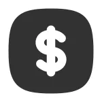 Dollar Square SVG Icon